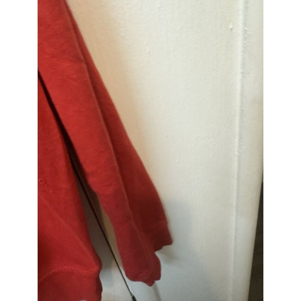 Vintage Y2K Nike Mini Swoosh Check Essential Hoodie Sweatshirt XL Red Flaws - Picture 4 of 6